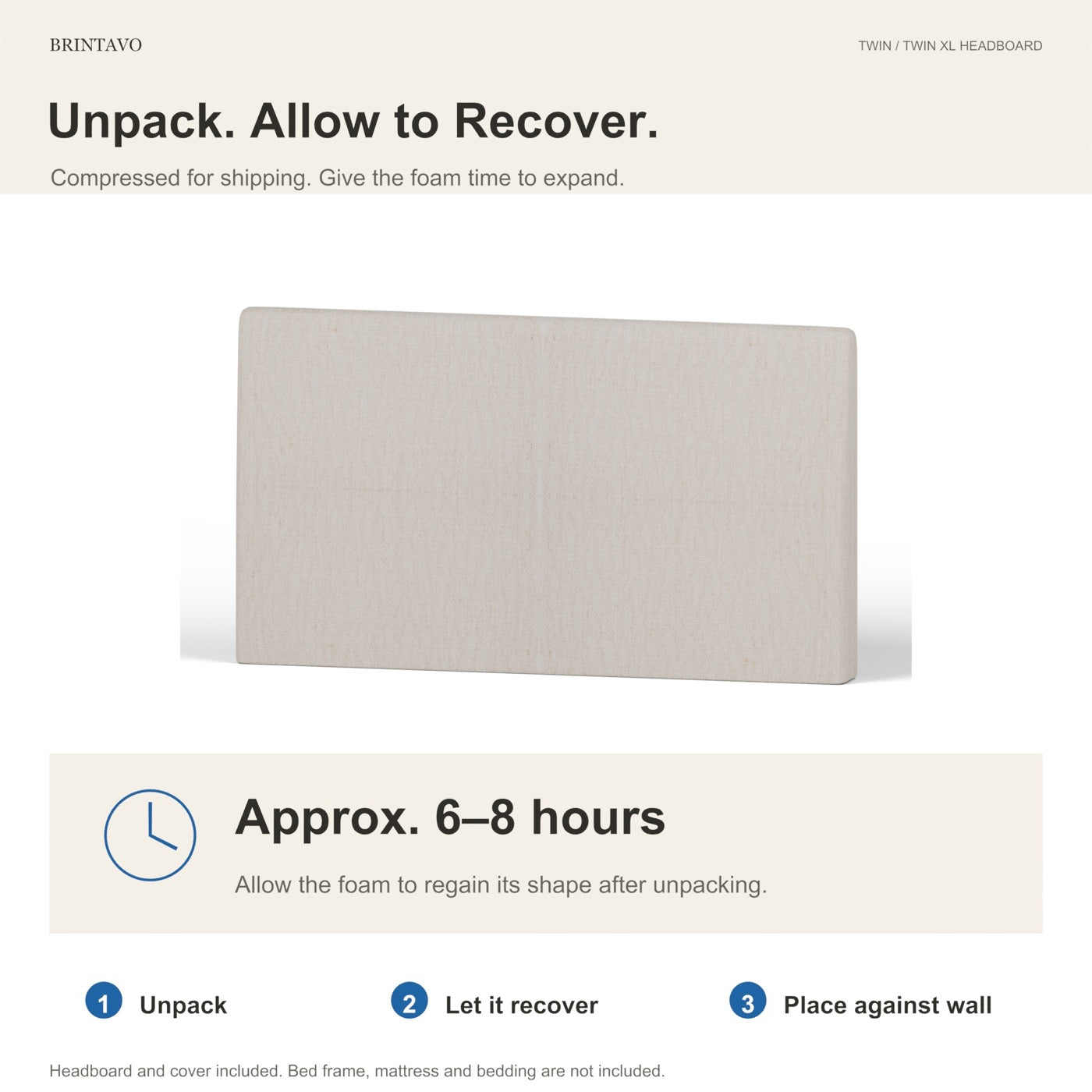 Headboard unpacking and recovery guidance