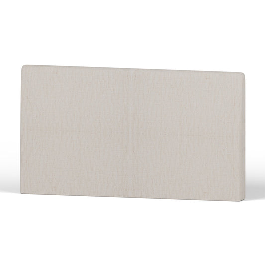 Front view of the Brintavo beige upholstered Headboard