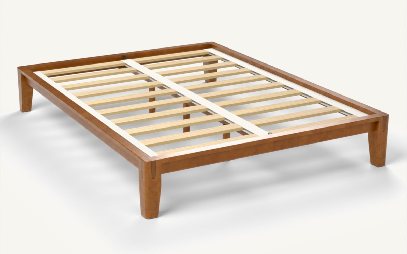 Queen Brintavo solid rubberwood platform bed frame fully assembled